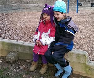 Dvora, 6 and Rafi, 10, are allowed to walk without their parents to nearby parks.