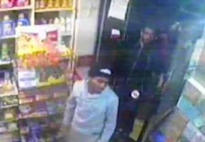 Rape suspects seen in a Brooklyn bodega before an 18-year-old woman was attacked in Osborn Playground on Thursday.
