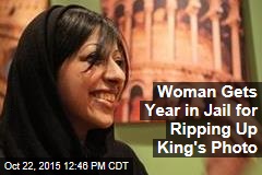 Woman Gets Year in Jail for Ripping Up King's Photo