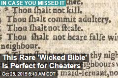 This Rare 'Wicked Bible' Is Perfect for Cheaters