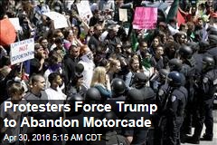 Protesters Force Trump Out of Motorcade